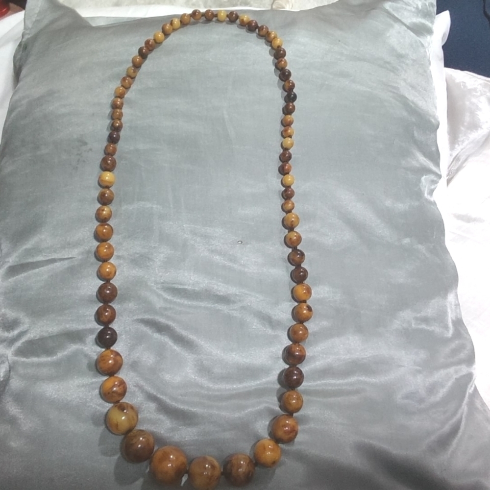 Handmade African Style Brown Beaded Necklace